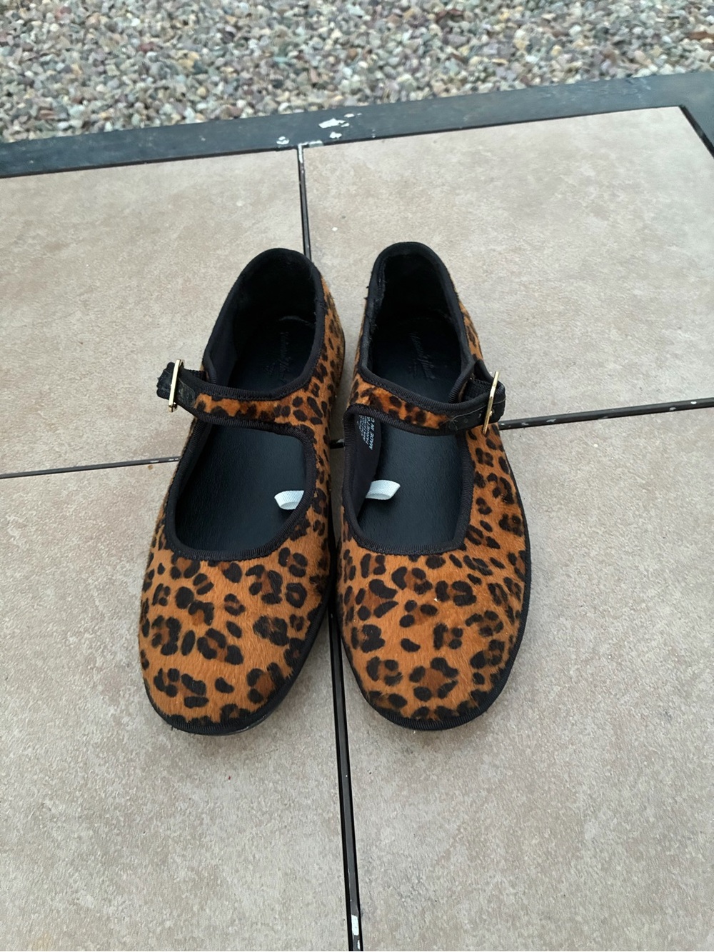 Vince Camuto Girls Leopard Print Mary Janes - Brown/Black